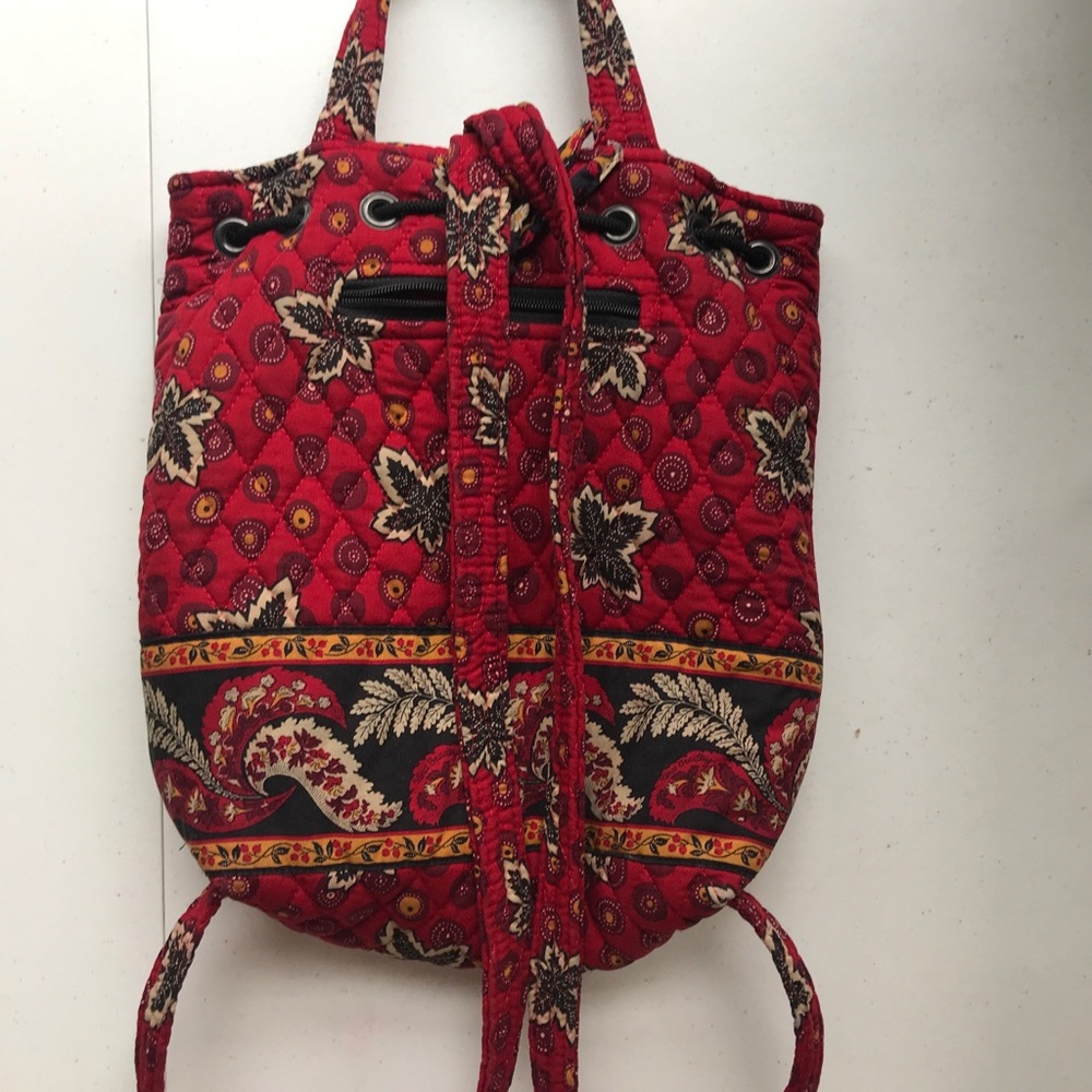 Vera Bradley Backpack In “Red Coin” Pattern - image 2